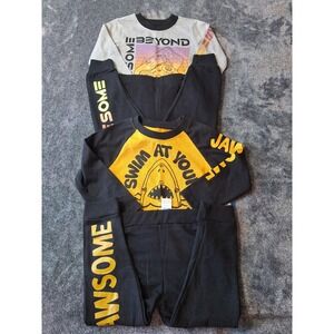 4 Pc Toddler Boys Sweat Pants Shirts Sets 2T Black Gray Yellow Gaming Sharks